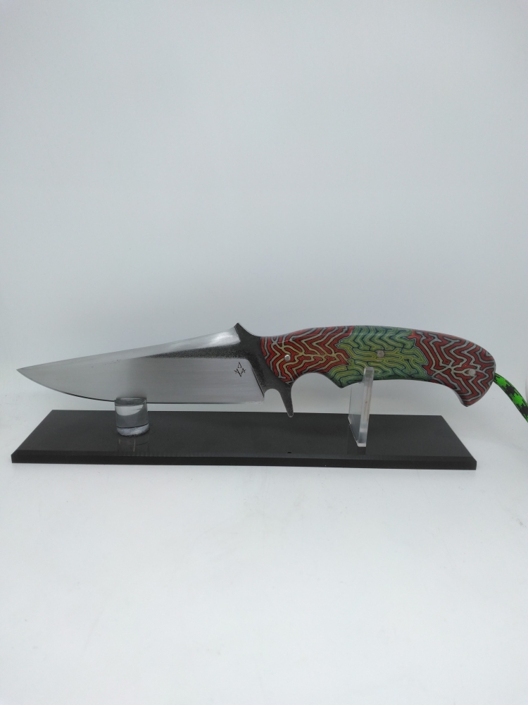 🔪 Couteau tactique en inox 440C – Modèle unique fabriqué en Bourgogne, Vielverge, O Feu Forgé