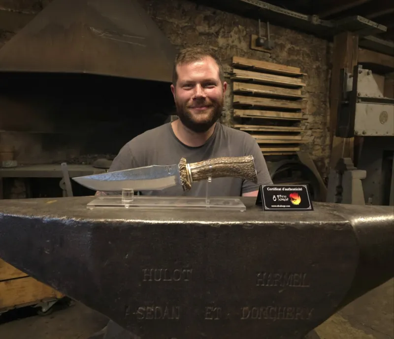 Stage de forge & coutellerie : Couteau forgé, Vielverge, ô Feu Forgé artisan forgeron-coutellier-coutelier
