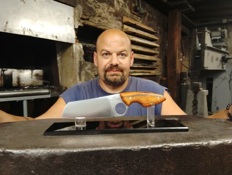Stage couteau stock removal – 1 jour de fabrication artisanale, Vielverge, O Feu Forgé