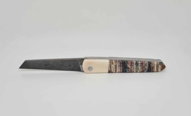 Le Toucan, couteau pliant artisanal, ô Feu Forgé, forgeron-coutelier à Vielverge