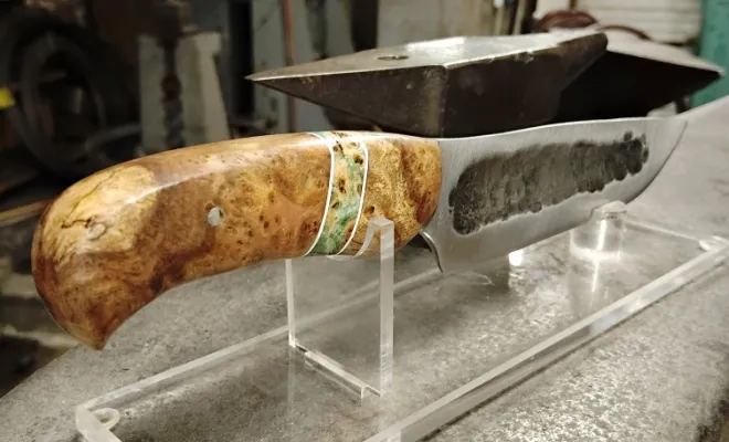 Une lame Yakut pour David, une forge technique réussie, Vielverge, O Feu Forgé