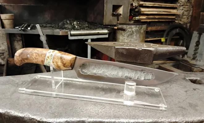 Une lame Yakut pour David, une forge technique réussie, Vielverge, O Feu Forgé