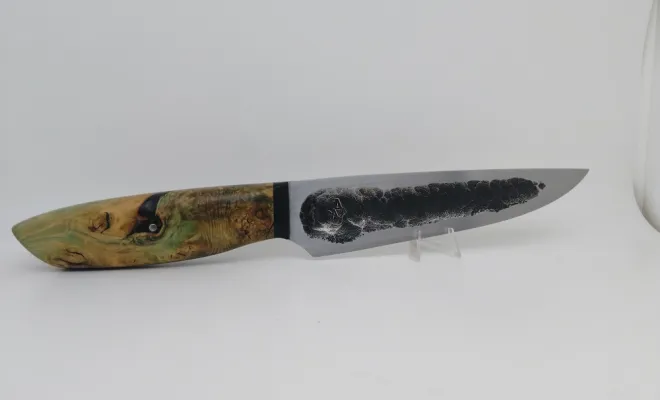 Lame Yakut, , couteau forgé artisanal, Vielverge, O Feu Forgé